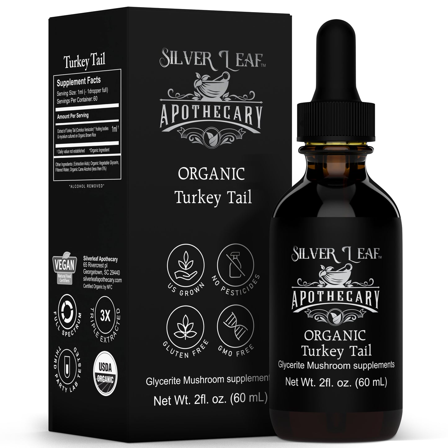 Organic Turkey Tail 2oz Tincture