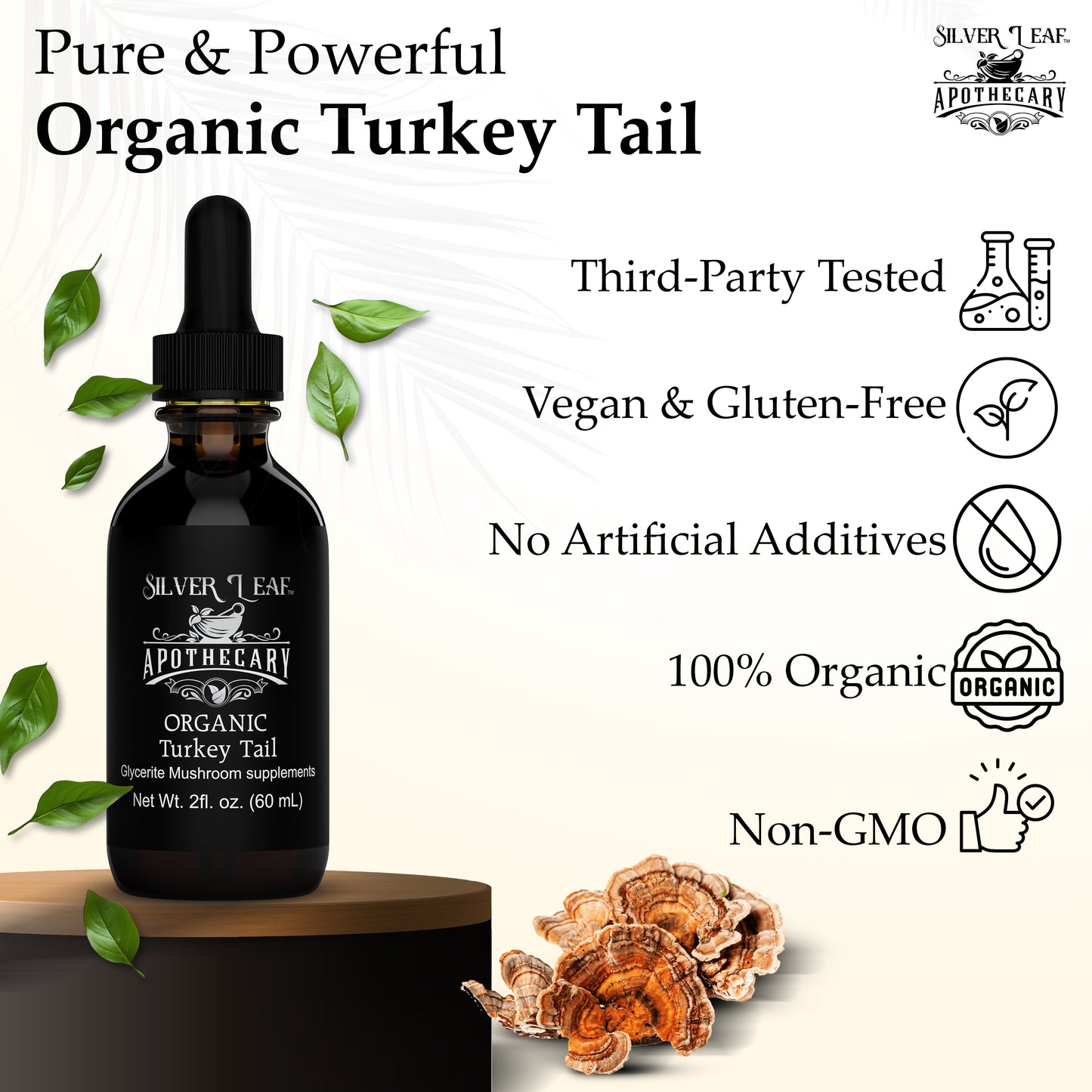 Organic Turkey Tail 2oz Tincture