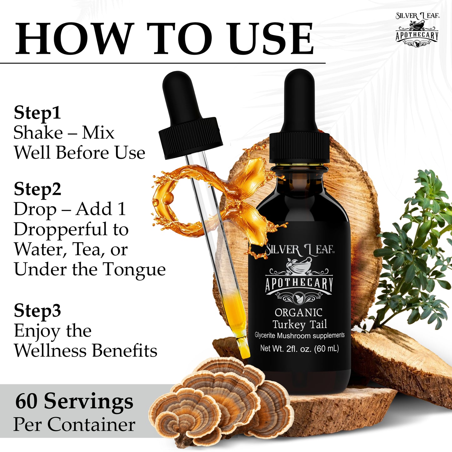 Organic Turkey Tail 2oz Tincture